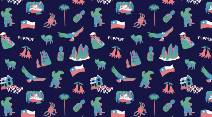 Blog - YOPPEN - Típico chileno ¡Conoce nuestro Pattern de ilustraciones de Chile! diseño chileno lugares de chile